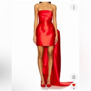 Elegant Red Satin Dress